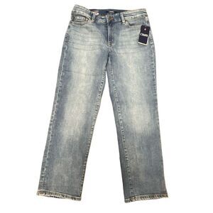 Chaps Women's Slim Fit Stretch Denim Light Authentic wash 8 New